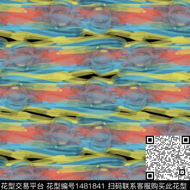 肌理抽象条纹数码印花华亿平台下载（图片编号: 1481841） - 瓦栏（Walan）