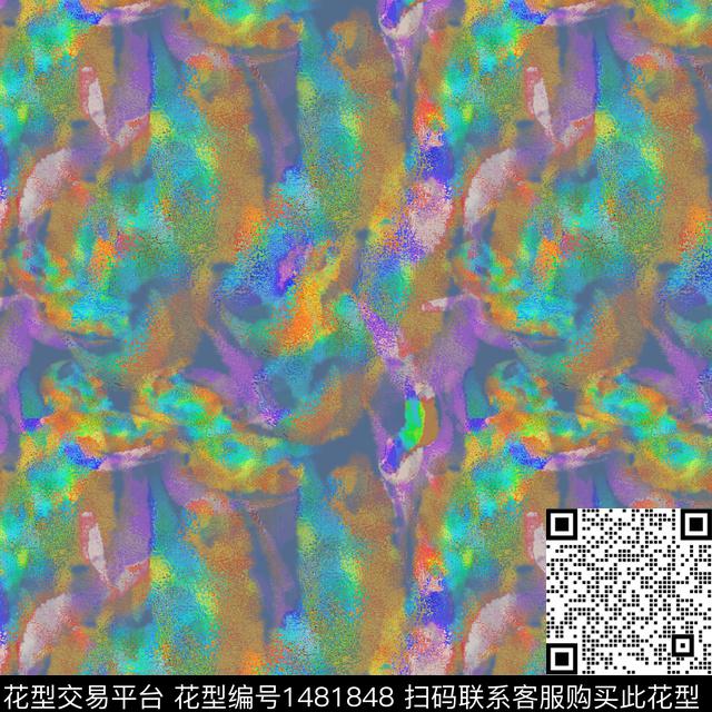 肌理波浪纹霓虹数码印花华亿平台下载（图片编号: 1481848） - 瓦栏（Walan）