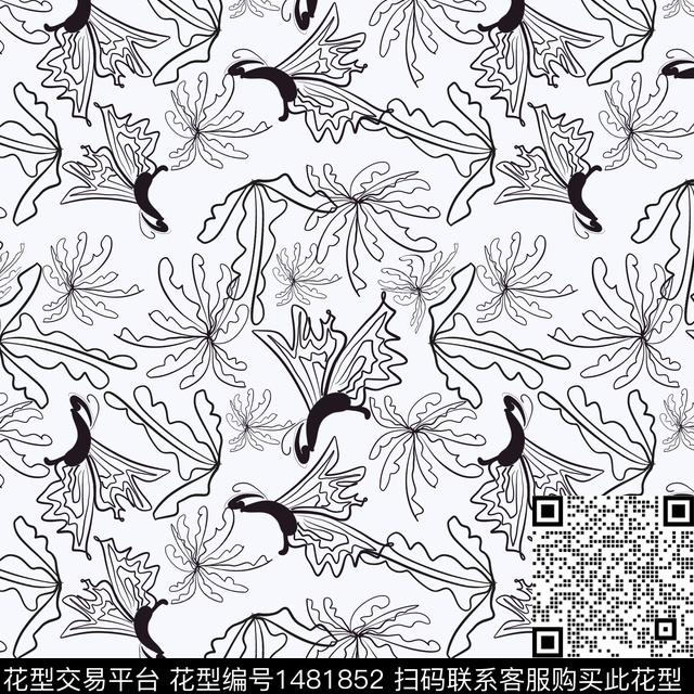 花卉手绘小碎花传统印花华亿平台下载（图片编号: 1481852） - 瓦栏（Walan）