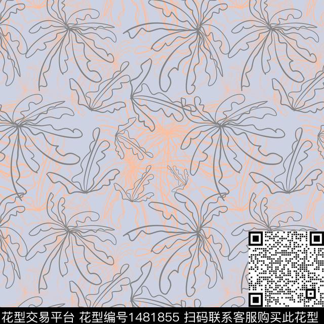 花卉手绘小碎花传统印花华亿平台下载（图片编号: 1481855） - 瓦栏（Walan）