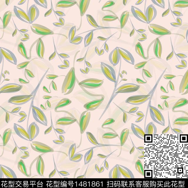 花卉手绘小碎花数码印花华亿平台下载（图片编号: 1481861） - 瓦栏（Walan）