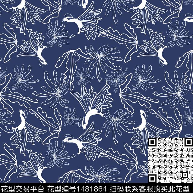 花卉手绘小碎花传统印花华亿平台下载（图片编号: 1481864） - 瓦栏（Walan）