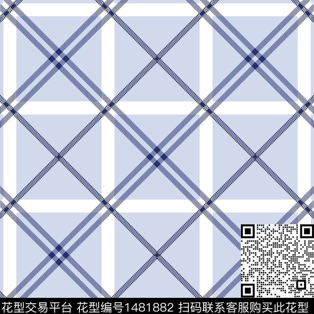 几何格子大牌风传统印花华亿平台下载（图片编号: 1481882） - 瓦栏（Walan）