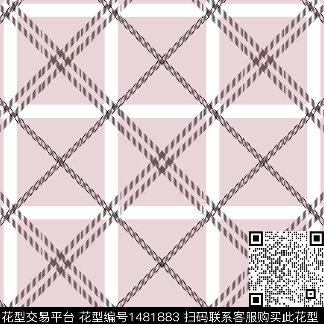 几何格子大牌风传统印花华亿平台下载（图片编号: 1481883） - 瓦栏（Walan）