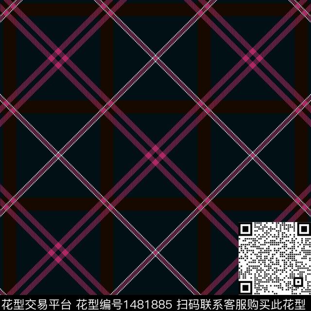 几何格子大牌风传统印花华亿平台下载（图片编号: 1481885） - 瓦栏（Walan）