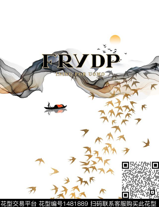 鸟PRADA大牌风数码印花华亿平台下载（图片编号: 1481889） - 瓦栏（Walan）