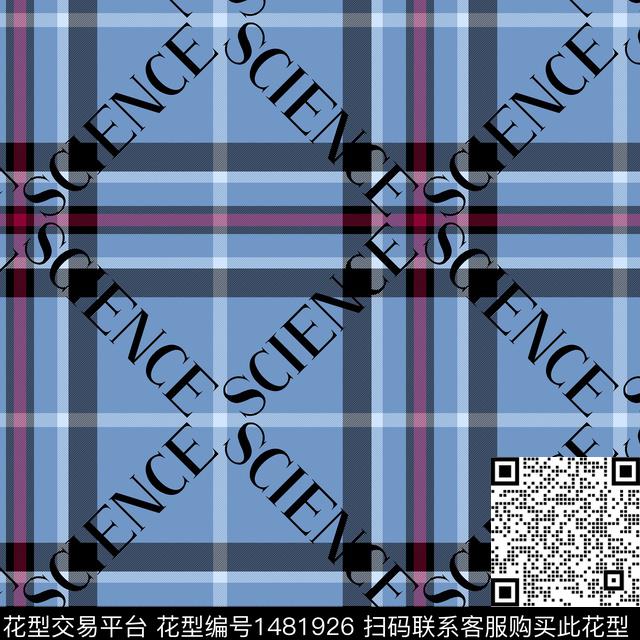 几何格子大牌风传统印花华亿平台下载（图片编号: 1481926） - 瓦栏（Walan）