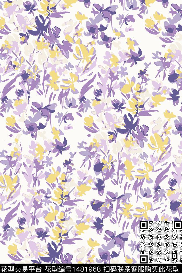 文艺女装年轻女性数码印花华亿平台下载（图片编号: 1481968） - 瓦栏（Walan）