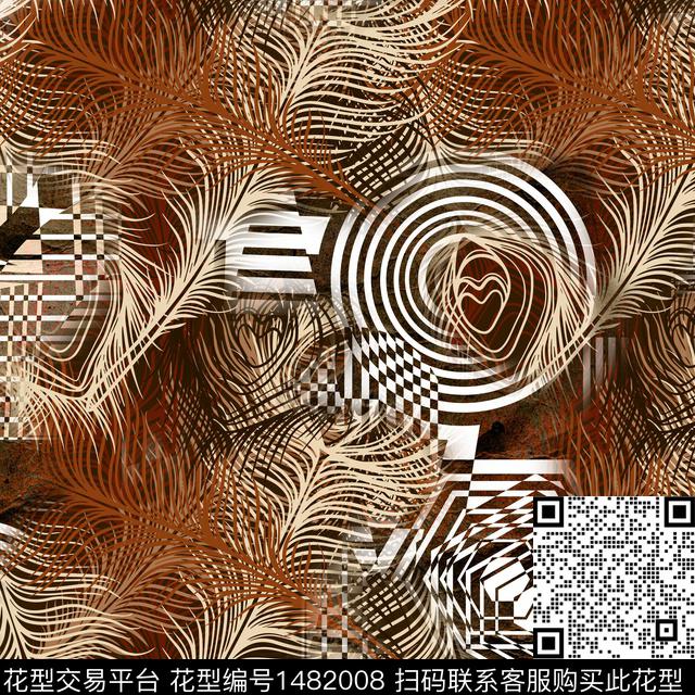 几何圆形民族风数码印花华亿平台下载（图片编号: 1482008） - 瓦栏（Walan）