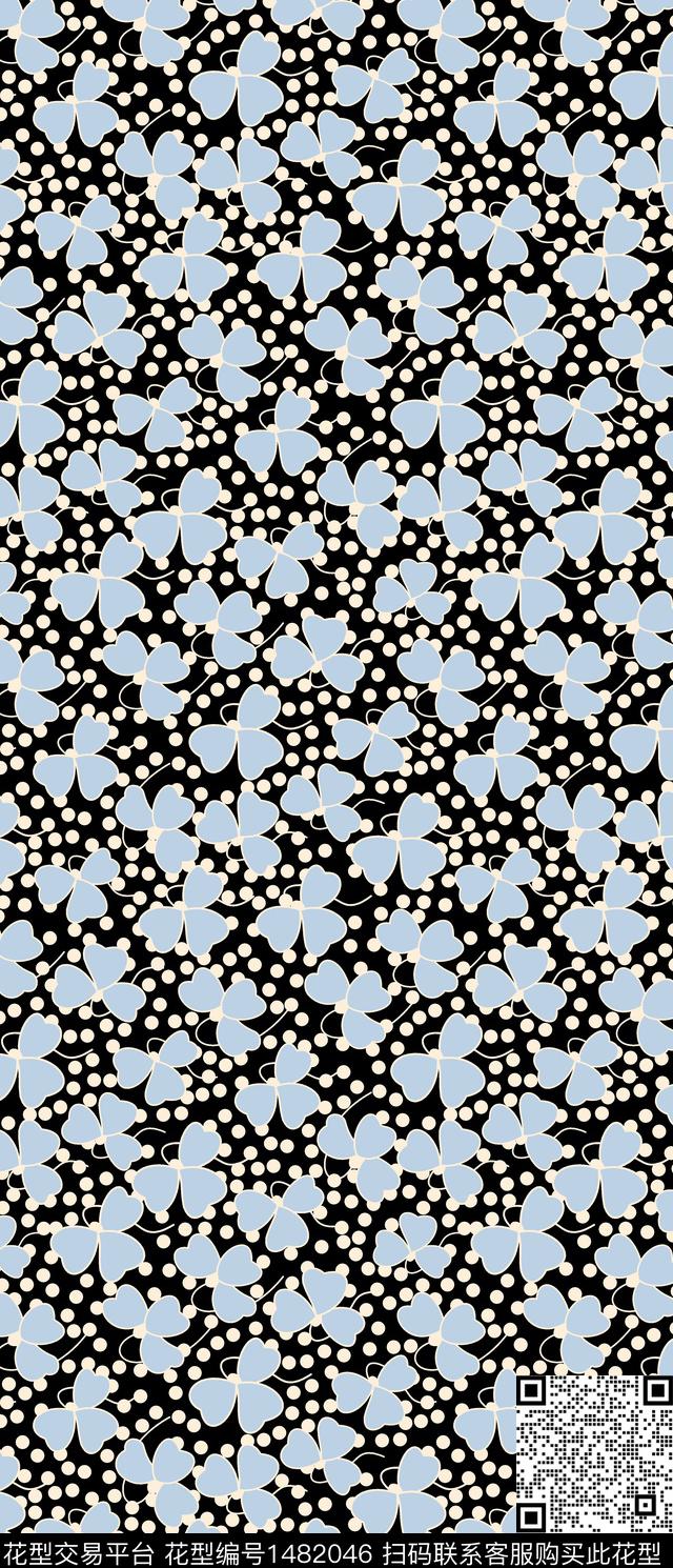 几何女装小碎花数码印花华亿平台下载（图片编号: 1482046） - 瓦栏（Walan）