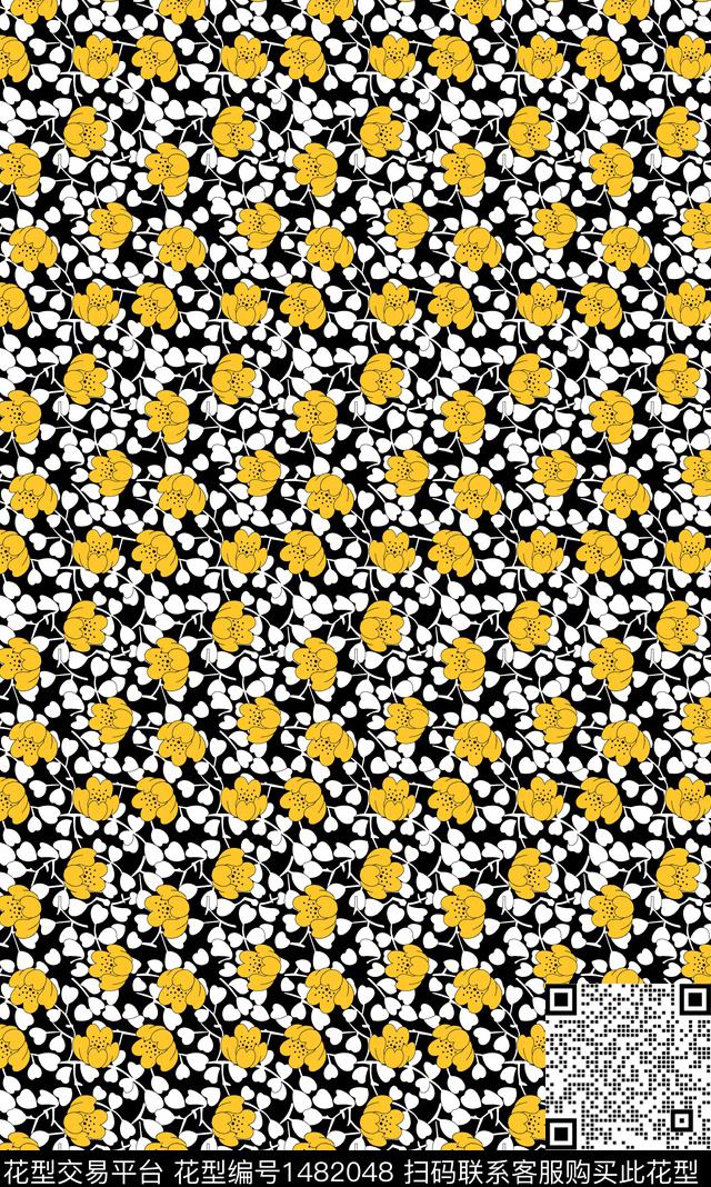 几何女装小碎花数码印花华亿平台下载（图片编号: 1482048） - 瓦栏（Walan）