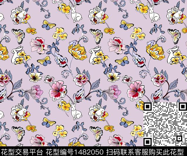 几何女装小碎花数码印花华亿平台下载（图片编号: 1482050） - 瓦栏（Walan）