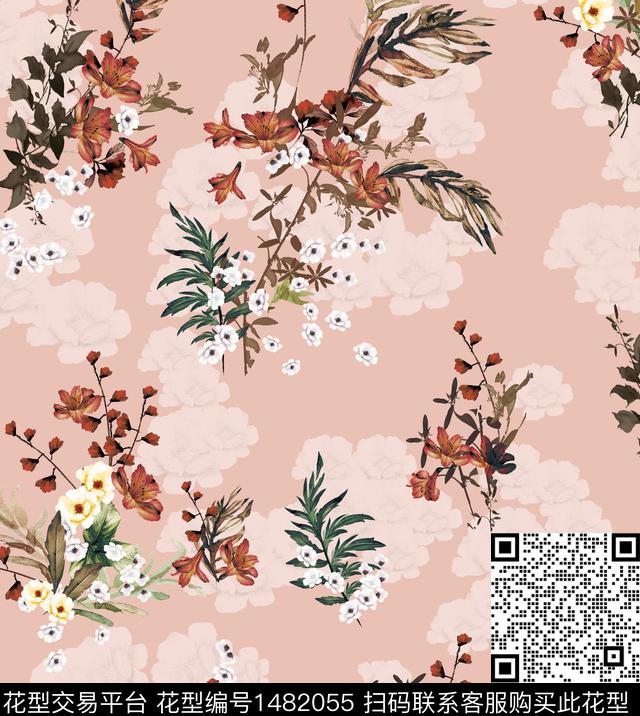 女装花卉小碎花数码印花华亿平台下载（图片编号: 1482055） - 瓦栏（Walan）