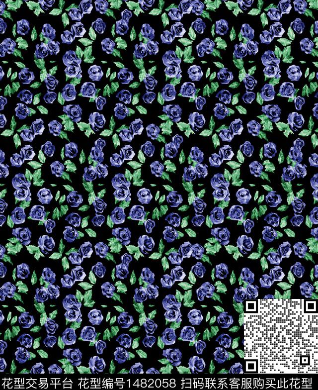 女装花卉小碎花数码印花华亿平台下载（图片编号: 1482058） - 瓦栏（Walan）