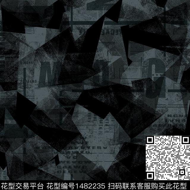 几何趋势华亿平台纸印花传统印花华亿平台下载（图片编号: 1482235） - 瓦栏（Walan）