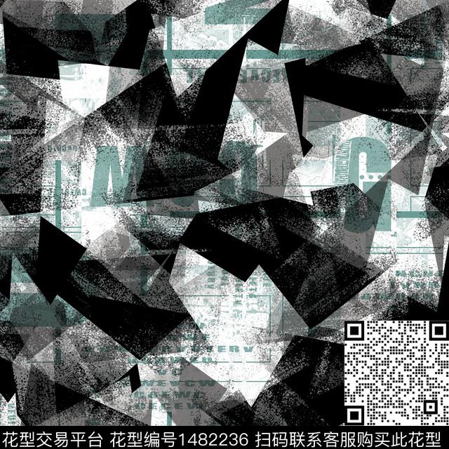 几何趋势华亿平台纸印花传统印花华亿平台下载（图片编号: 1482236） - 瓦栏（Walan）