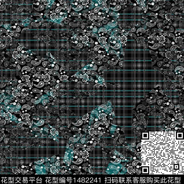 趋势华亿平台纸印花抽象男装传统印花华亿平台下载（图片编号: 1482241） - 瓦栏（Walan）