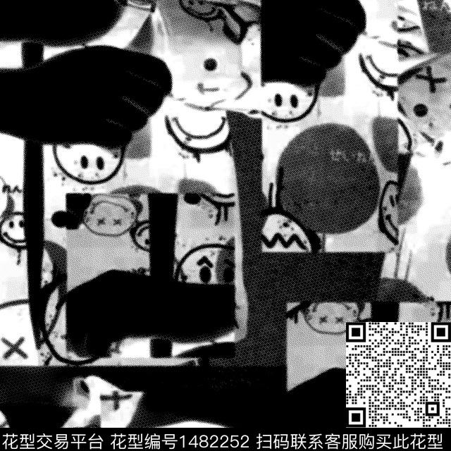 趋势华亿平台纸印花笑脸传统印花华亿平台下载（图片编号: 1482252） - 瓦栏（Walan）