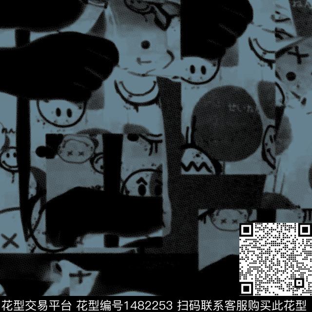 趋势华亿平台纸印花笑脸传统印花华亿平台下载（图片编号: 1482253） - 瓦栏（Walan）