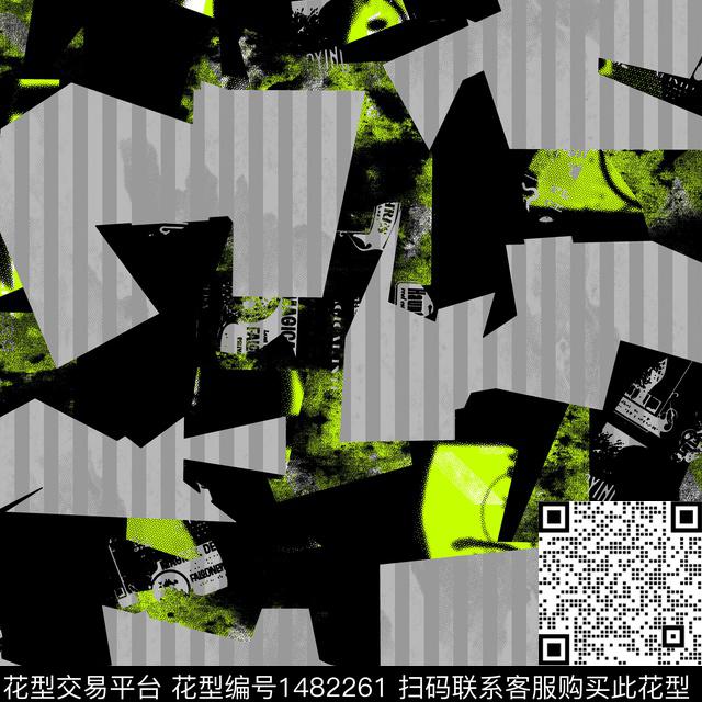 几何趋势华亿平台纸印花传统印花华亿平台下载（图片编号: 1482261） - 瓦栏（Walan）