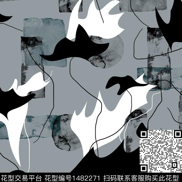 几何趋势华亿平台纸印花传统印花华亿平台下载（图片编号: 1482271） - 瓦栏（Walan）