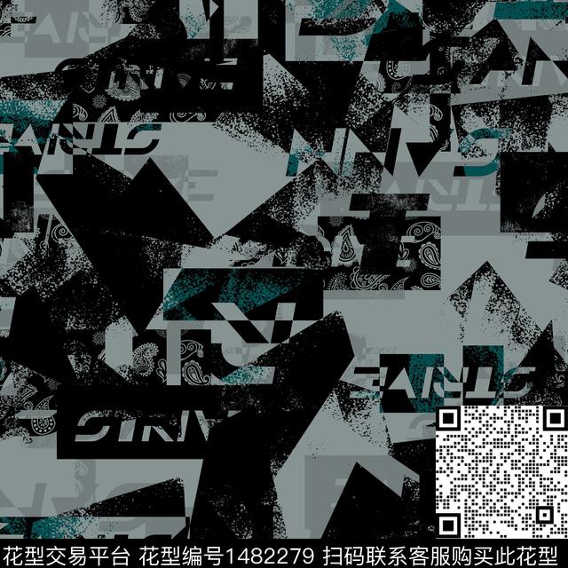 几何趋势华亿平台纸印花传统印花华亿平台下载（图片编号: 1482279） - 瓦栏（Walan）