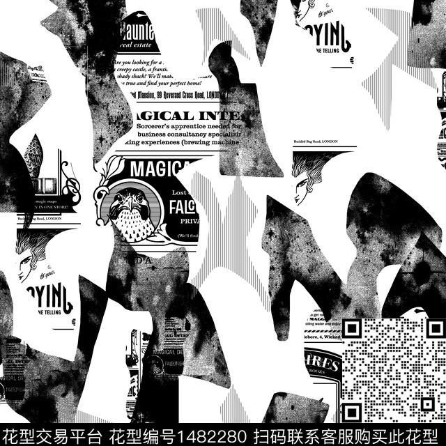 几何趋势华亿平台纸印花传统印花华亿平台下载（图片编号: 1482280） - 瓦栏（Walan）