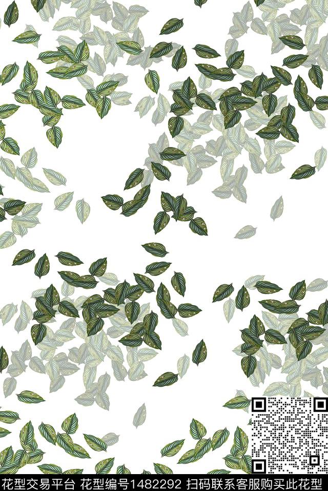 绿植树叶面料其他数码印花华亿平台下载（图片编号: 1482292） - 瓦栏（Walan）