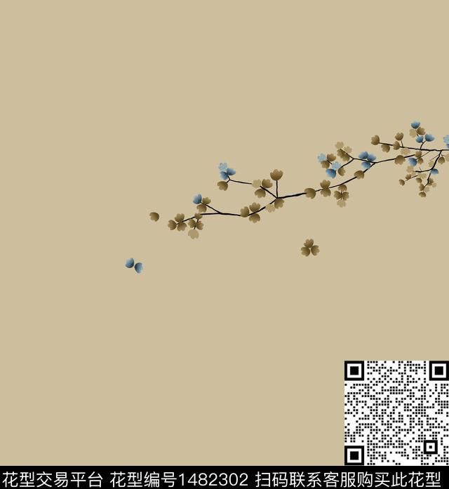 民族风花卉大牌风数码印花华亿平台下载（图片编号: 1482302） - 瓦栏（Walan）