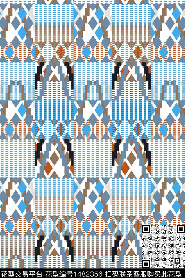 格子传统纹样年轻女性传统印花华亿平台下载（图片编号: 1482356） - 瓦栏（Walan）