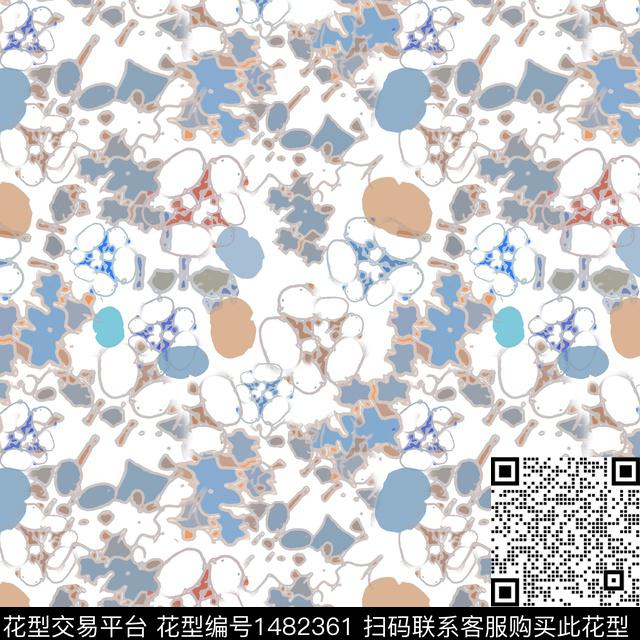 大牌风抽象手绘数码印花华亿平台下载（图片编号: 1482361） - 瓦栏（Walan）