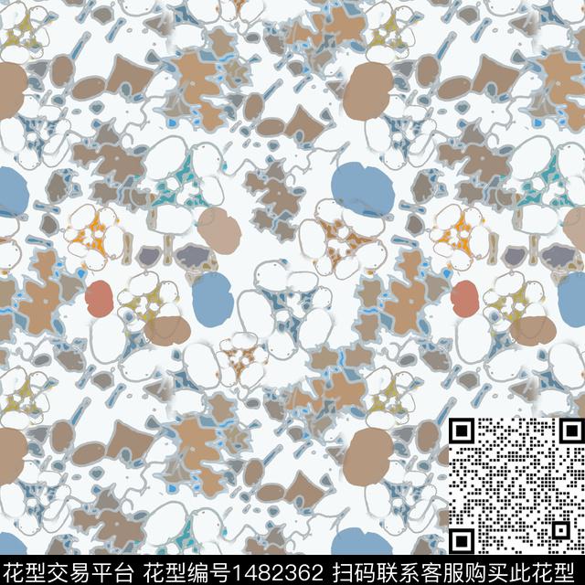 大牌风抽象手绘数码印花华亿平台下载（图片编号: 1482362） - 瓦栏（Walan）