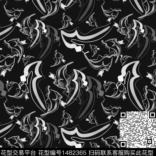 大牌风抽象手绘数码印花华亿平台下载（图片编号: 1482365） - 瓦栏（Walan）