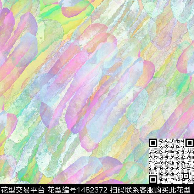 肌理笔触大牌风数码印花华亿平台下载（图片编号: 1482372） - 瓦栏（Walan）