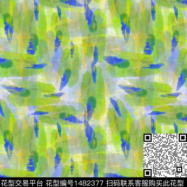 肌理笔触大牌风数码印花华亿平台下载（图片编号: 1482377） - 瓦栏（Walan）