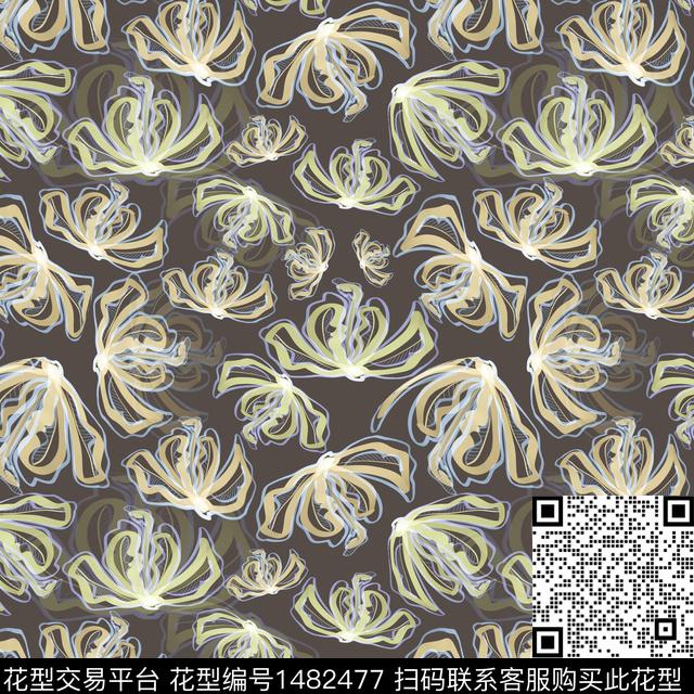 花卉手绘小碎花数码印花华亿平台下载（图片编号: 1482477） - 瓦栏（Walan）