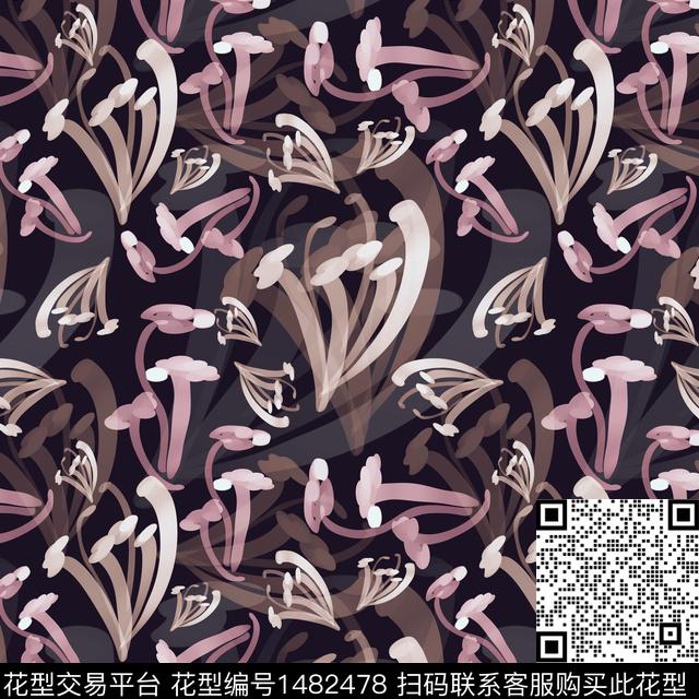 大牌风抽象手绘数码印花华亿平台下载（图片编号: 1482478） - 瓦栏（Walan）