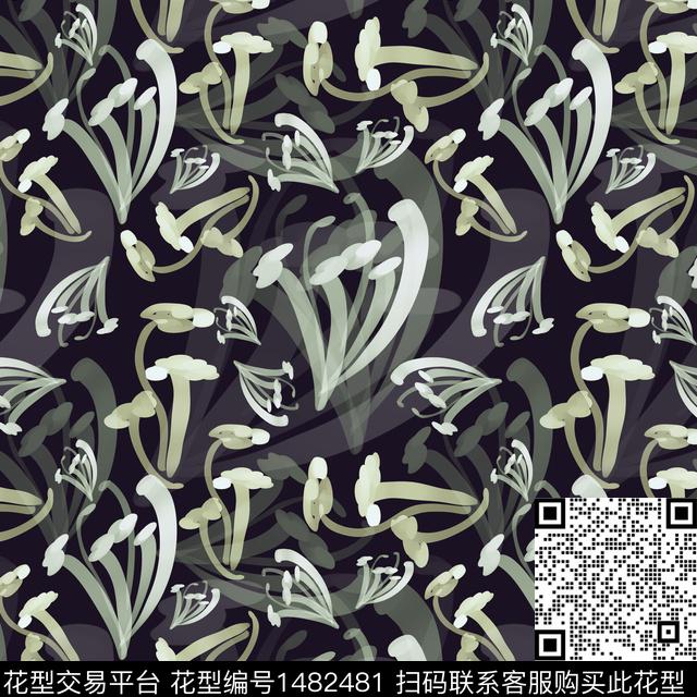 大牌风抽象手绘数码印花华亿平台下载（图片编号: 1482481） - 瓦栏（Walan）