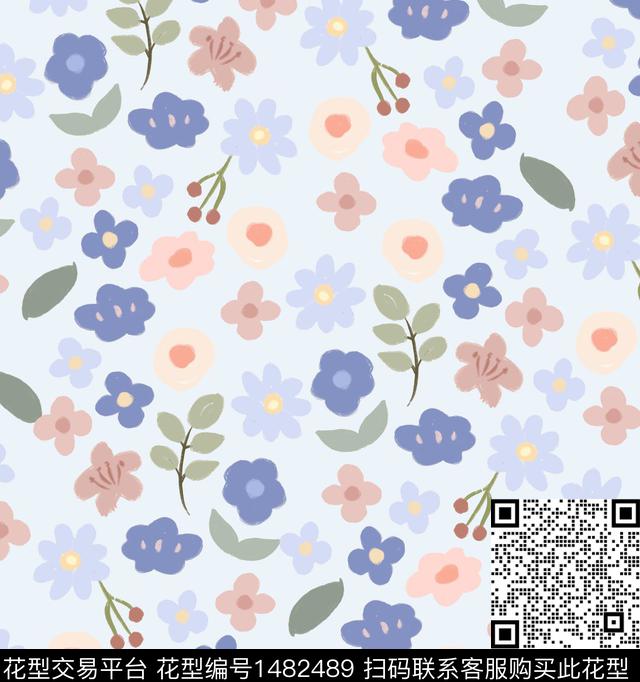 彩底花卉豹纹年轻女性数码印花华亿平台下载（图片编号: 1482489） - 瓦栏（Walan）