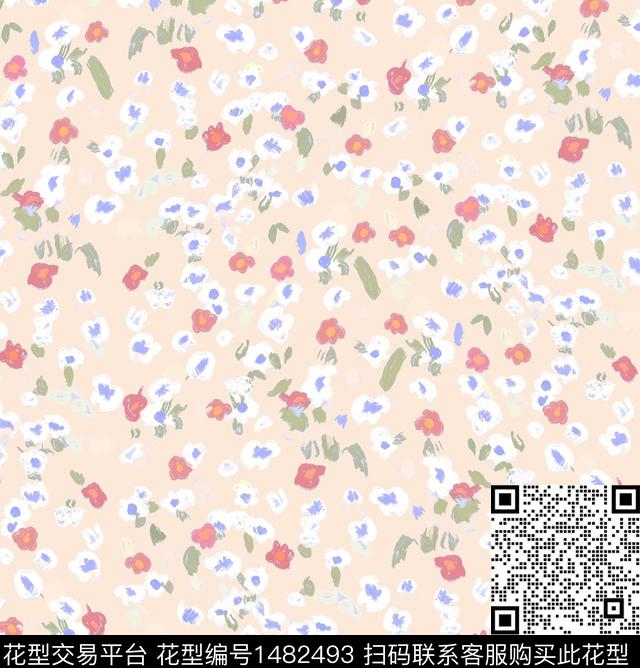 彩底花卉豹纹年轻女性数码印花华亿平台下载（图片编号: 1482493） - 瓦栏（Walan）