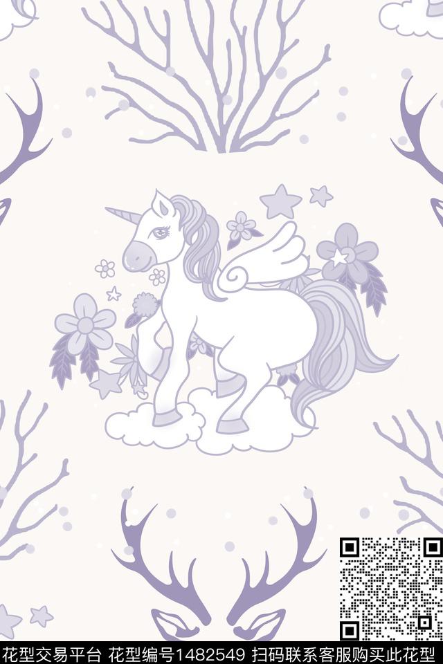 可爱手绘卡通数码印花华亿平台下载（图片编号: 1482549） - 瓦栏（Walan）