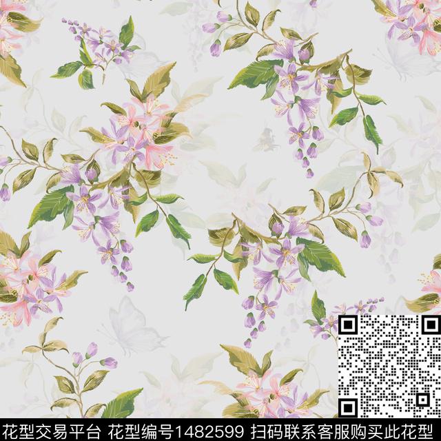 花卉满版散花小碎花数码印花华亿平台下载（图片编号: 1482599） - 瓦栏（Walan）