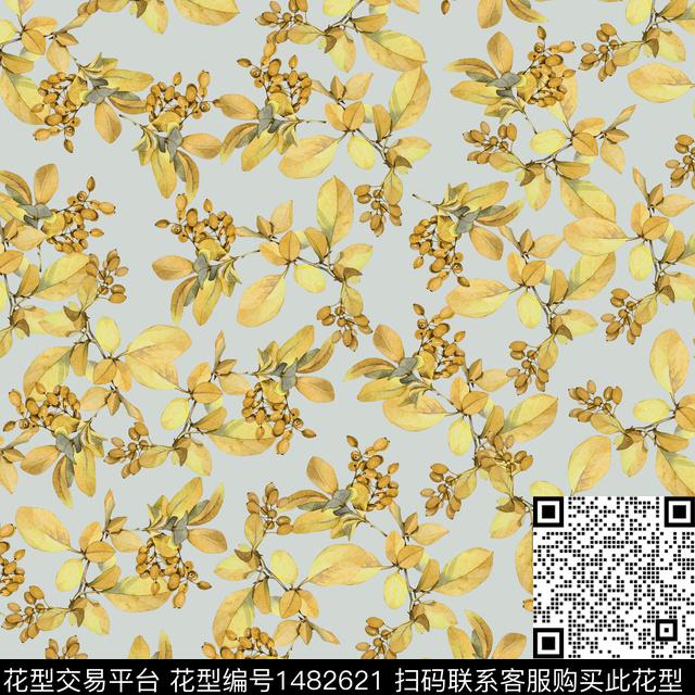 花卉满版散花小碎花数码印花华亿平台下载（图片编号: 1482621） - 瓦栏（Walan）