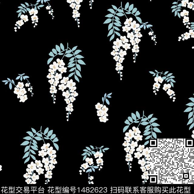 花卉满版散花小碎花数码印花华亿平台下载（图片编号: 1482623） - 瓦栏（Walan）