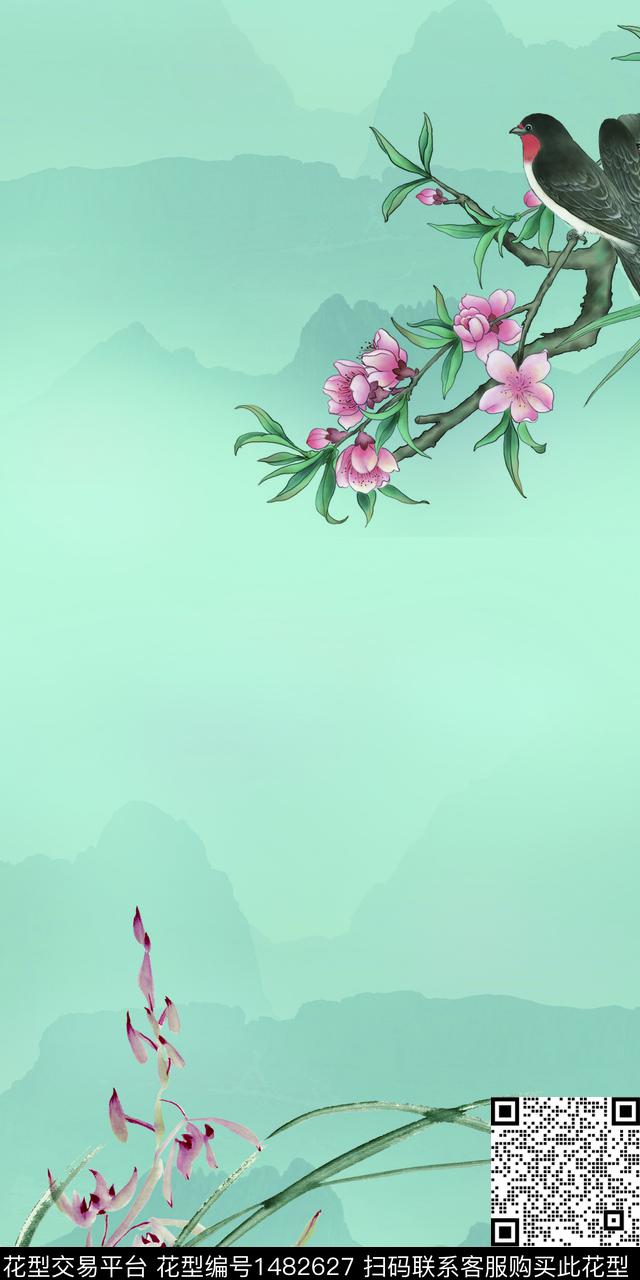 女装花卉中老年数码印花华亿平台下载（图片编号: 1482627） - 瓦栏（Walan）