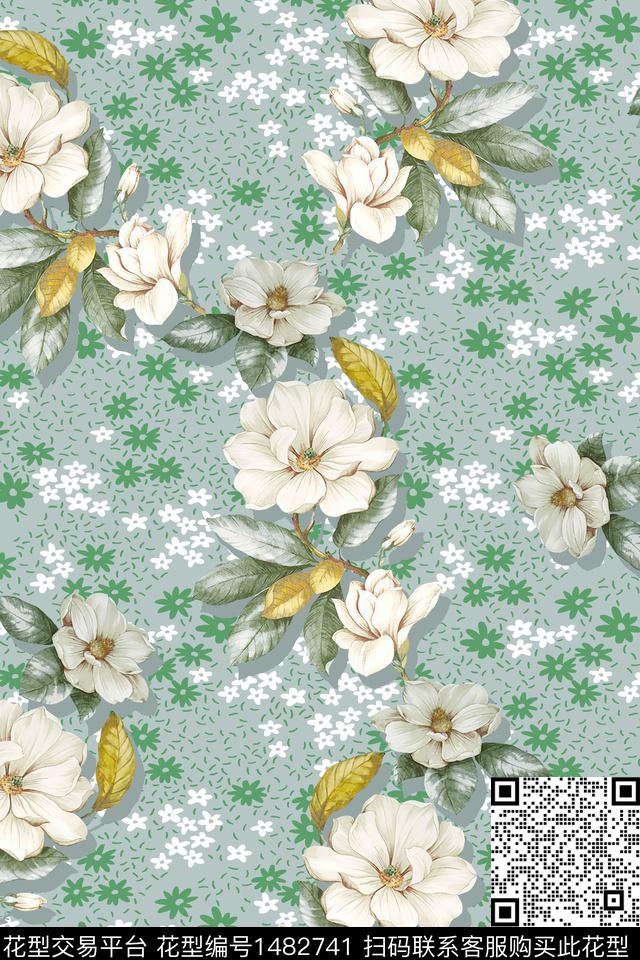 肌理传统纹样大牌风数码印花华亿平台下载（图片编号: 1482741） - 瓦栏（Walan）