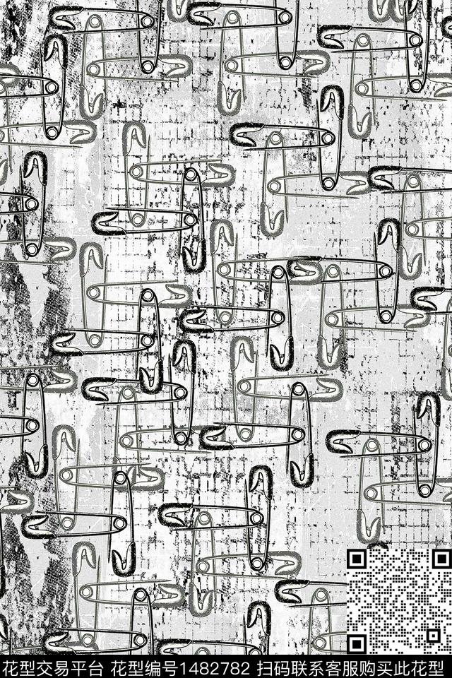 几何男装抽象数码印花华亿平台下载（图片编号: 1482782） - 瓦栏（Walan）