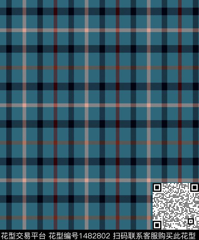 格子几何大牌风传统印花华亿平台下载（图片编号: 1482802） - 瓦栏（Walan）