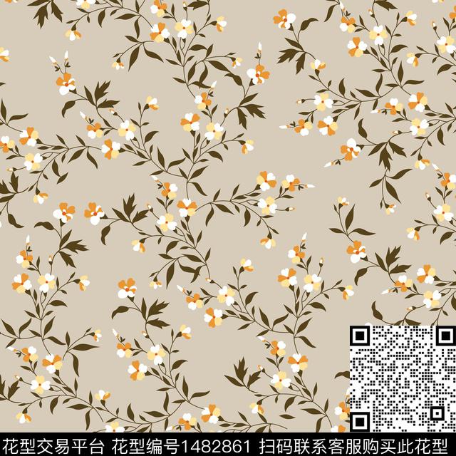 女装花卉小碎花数码印花华亿平台下载（图片编号: 1482861） - 瓦栏（Walan）
