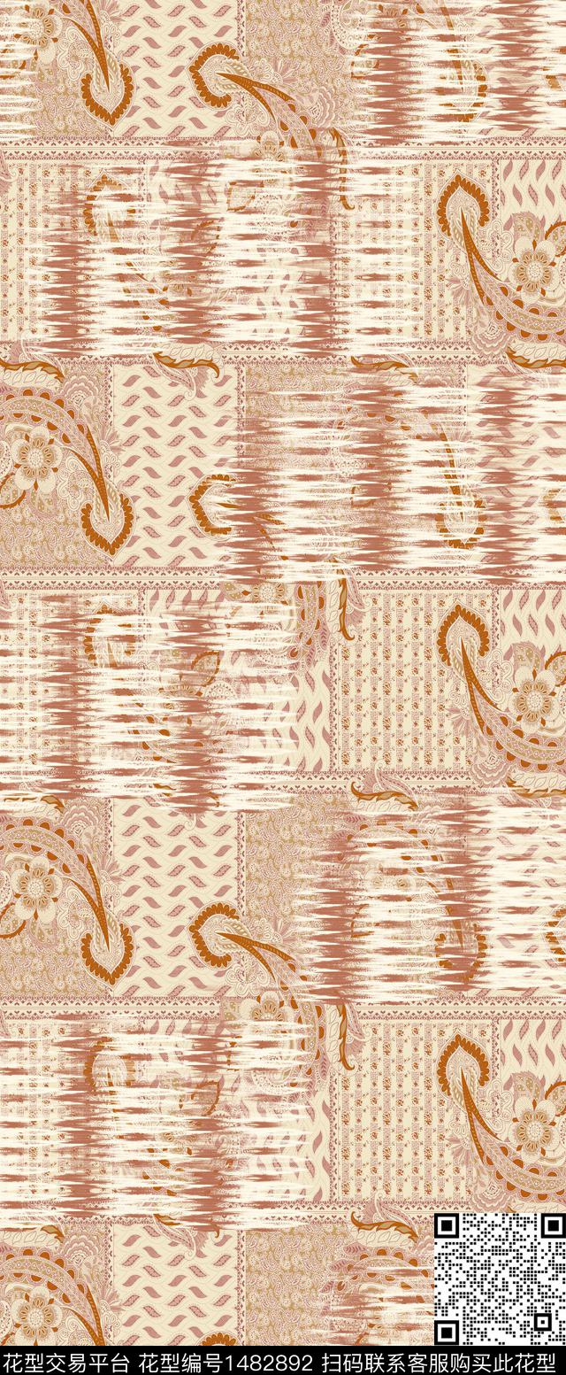 女装纹理民族风数码印花华亿平台下载（图片编号: 1482892） - 瓦栏（Walan）
